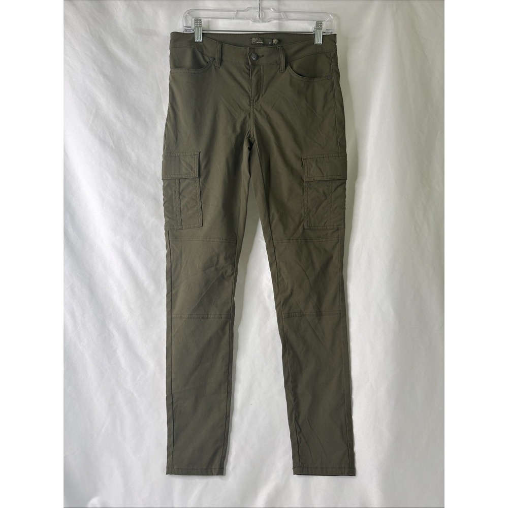 PrAna Meme Skinny Cargo Pants 6 Green‎ Gorpcore Utilitarian Chic Hiking Outdoors
